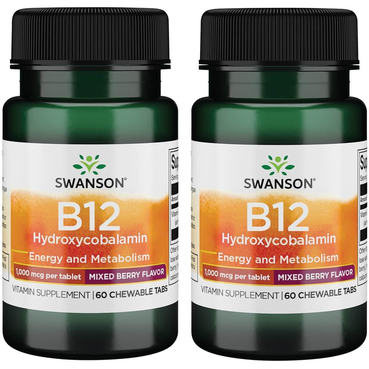 Swanson Supplemelts B-12 sublingual 5 mg, 60 comprimés, soutien potentiel du métabolisme énergétique