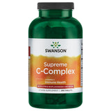 Swanson Supreme Vitamin C Complex — bouteille, soutien immunitaire potentiel et antioxydant.