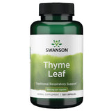 Swanson thym-feuille en bouteille usage quotidien pour le confort respiratoire et digestif.