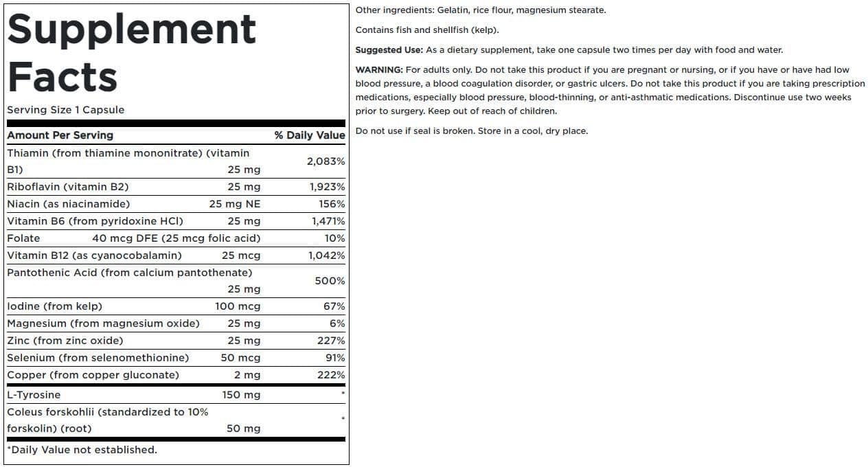 Capsules Swanson Thyroid Essentials faciles à avaler pour une utilisation quotidienne