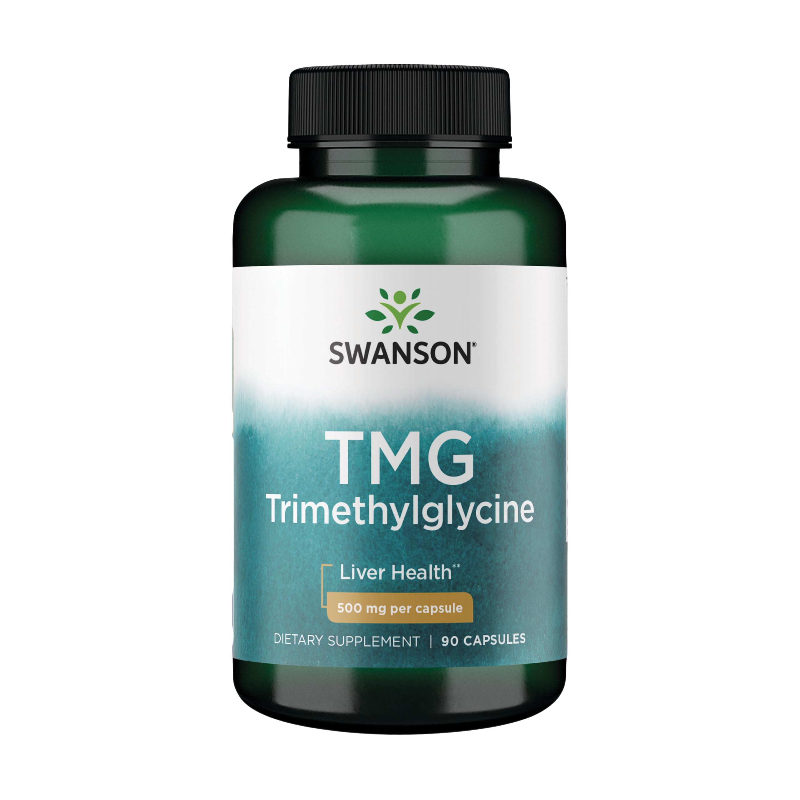 Swanson TMG capsules dans une bouteille — soutien potentiel du foie et du cœur
