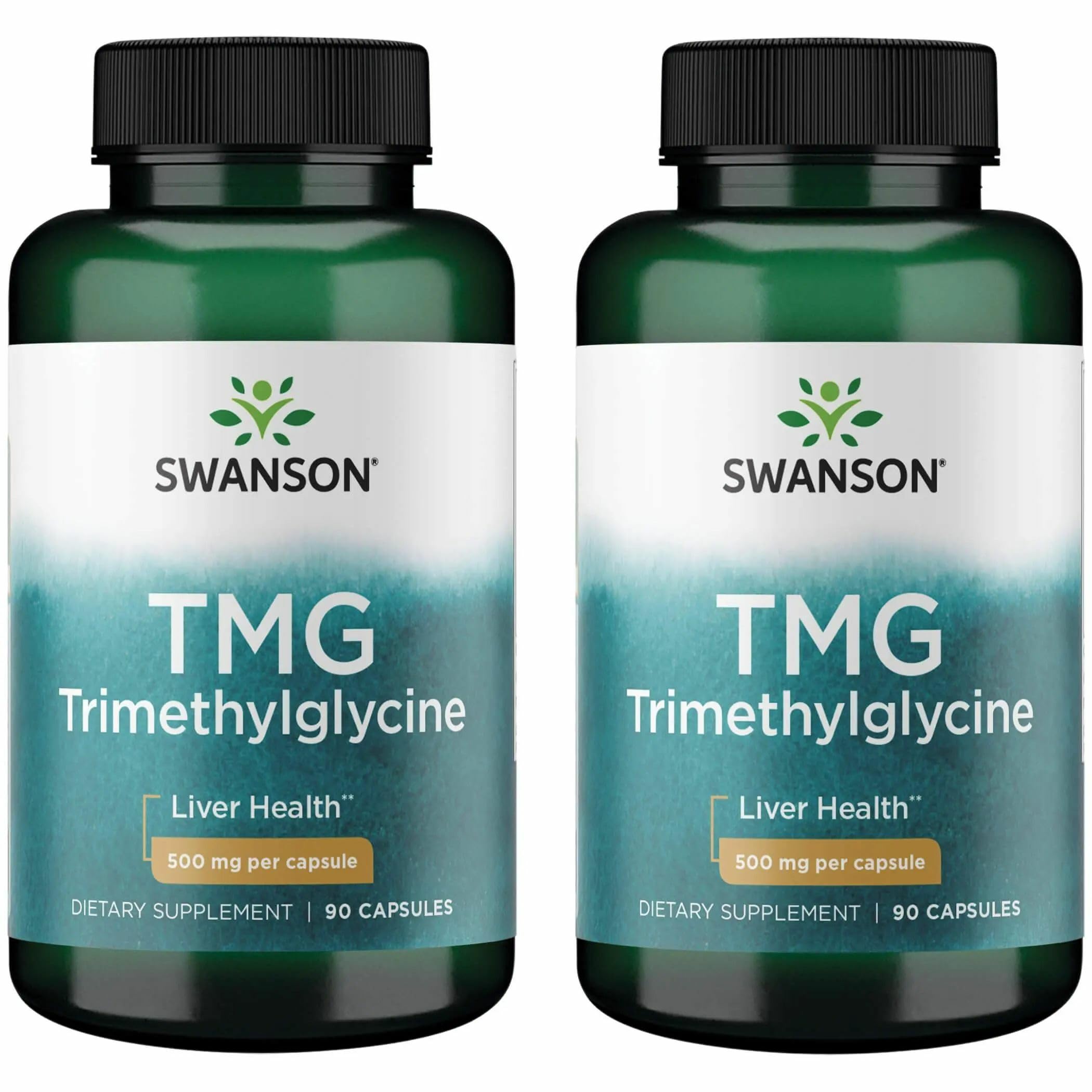Swanson TMG - bouteille de capsules, soutien potentiel foie et cœur.