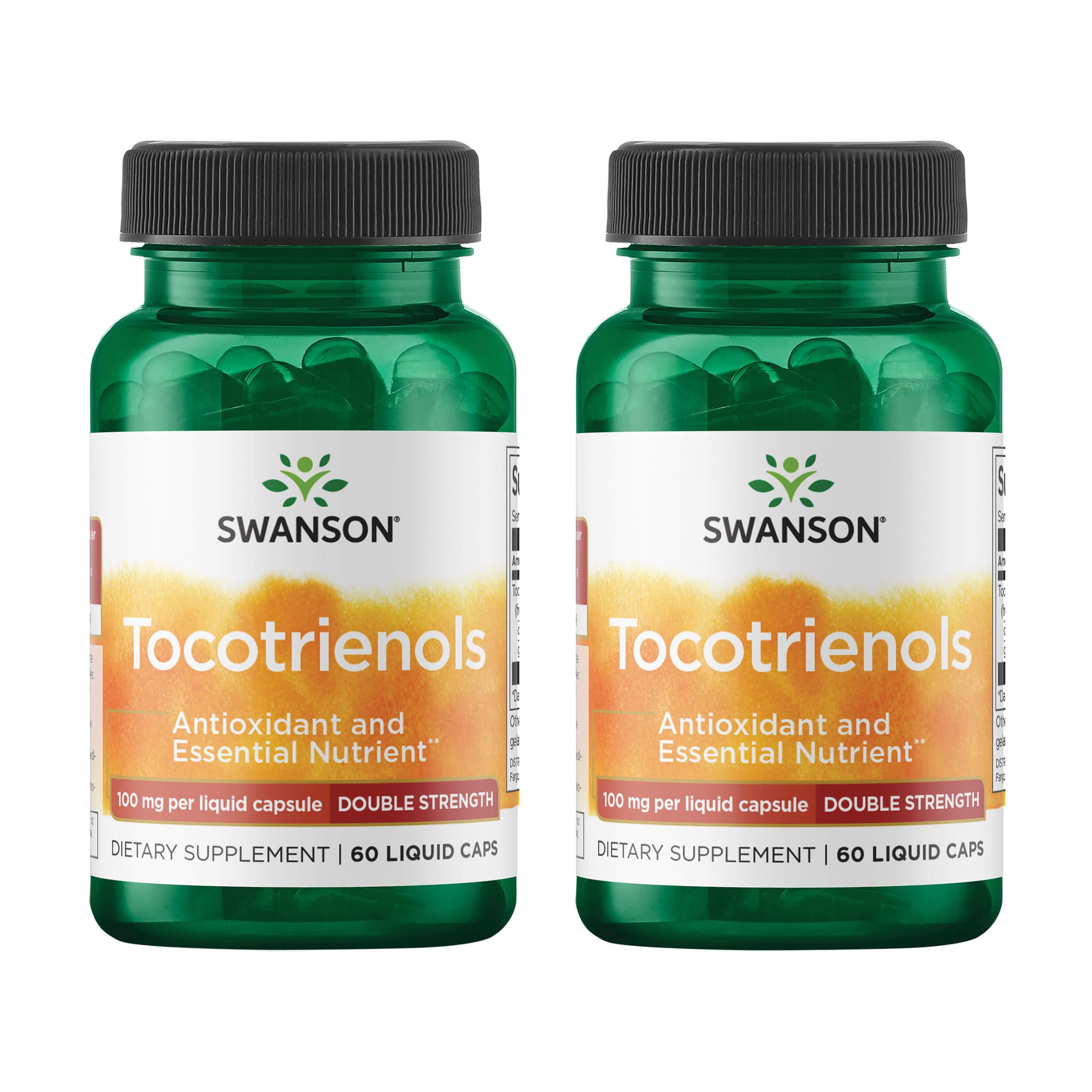 Swanson Tocotrienols double-force : bouteille prête à l'emploi pour un soutien antioxydant.