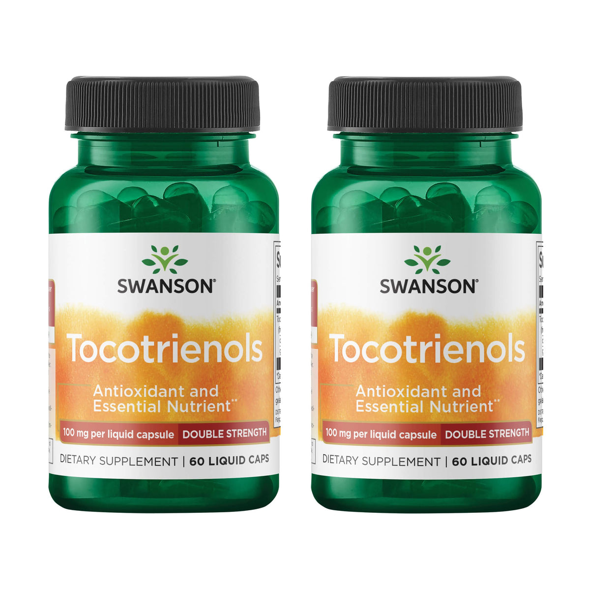 Swanson Tocotrienols double-force : bouteille prête à l'emploi pour un soutien antioxydant.