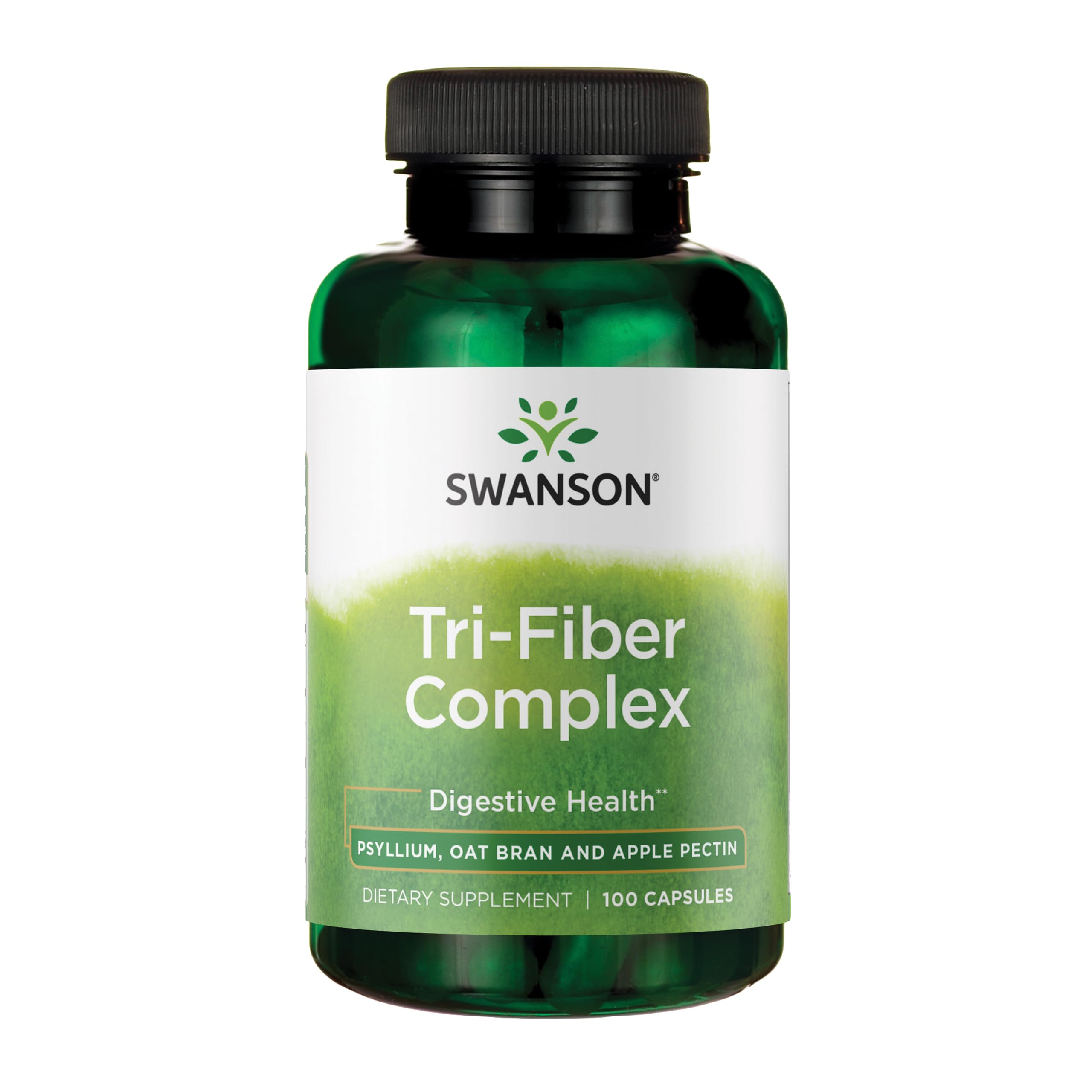 Swanson Tri-Fiber: bouteille de capsules prête pour soutenir la digestion.