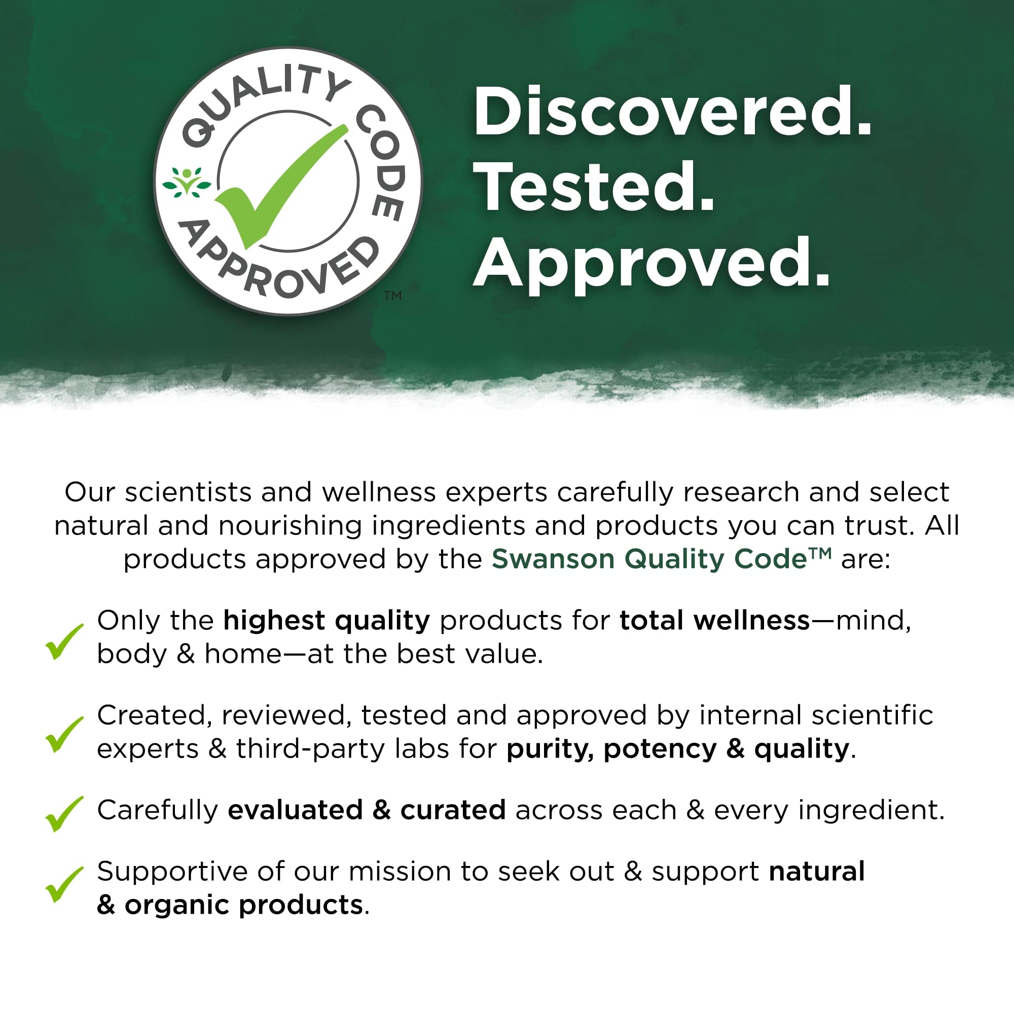 Swanson Tricalcium Complex – contrôle qualité BPF et tests par laboratoires tiers.