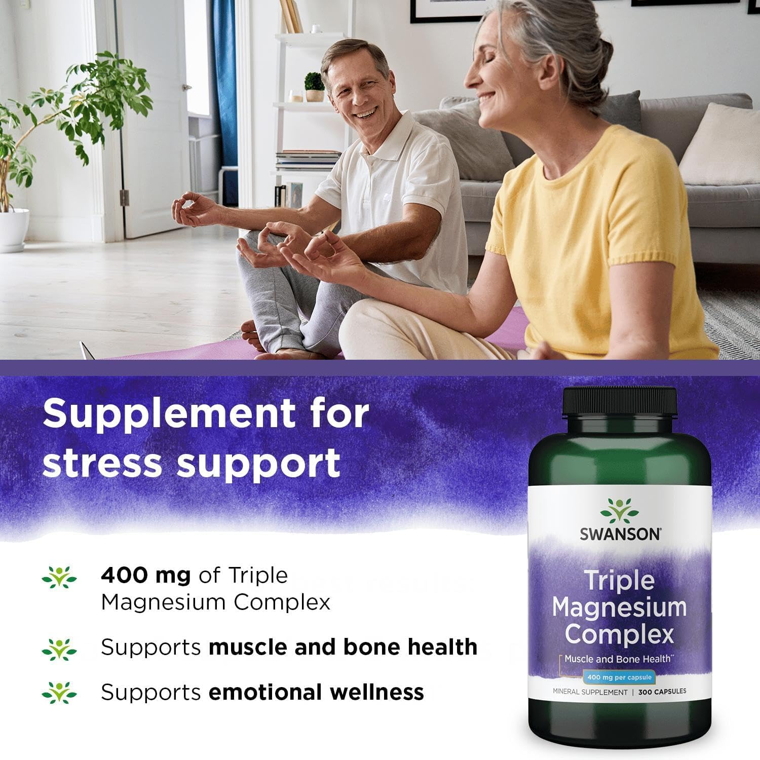 Swanson Triple Magnesium Complex - pack-deux: offre pratique pour votre routine.