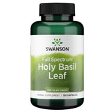 Swanson Tulsi feuilles capsules, soutien au bien-être quotidien.