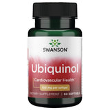 Swanson Ubiquinol 100 mg, bouteille de gélules, soutien potentiel d'énergie quotidienne.