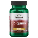 Gélules Swanson ubiquinol 50 mg dans la boîte, soutien potentiel à l'énergie cellulaire.
