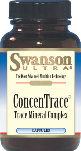 Swanson ULT CONCENTRACE Trace MIN, étiquette capsules: pratique et éthique sans OGM.
