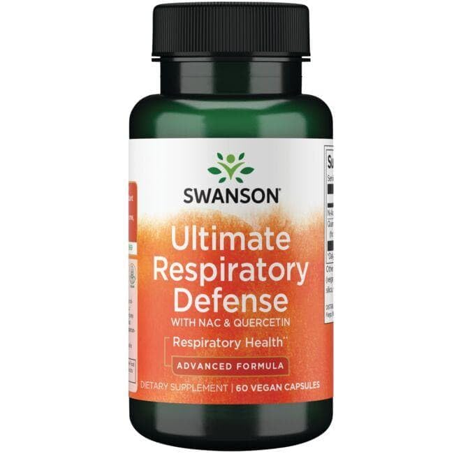 Swanson ULT Défense Respiratoire – capsules dans bouteille, soutien potentiel à la respiration.