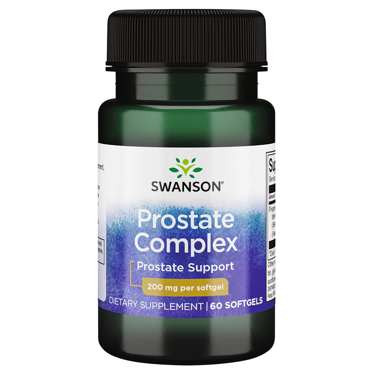 Swanson ULT Prostate Complex en bouteille, soutien potentiel pour la santé prostatique au quotidien.