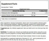 Swanson Ultra Arginine Complex etiquette: étiquette informative et ingrédients vegan.