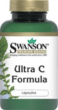 Swanson Ultra C Formule 250 capsules — étiquette lisible indiquant les ingrédients et traçabilité.