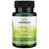 Swanson Ultra Élixir du Foie Ultime, bouteille et capsules, soutien hépatique potentiel.