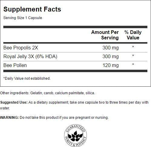 Capsules Swanson Ultra Gelée Royale Propolis, prise pratique pour énergie quotidienne.