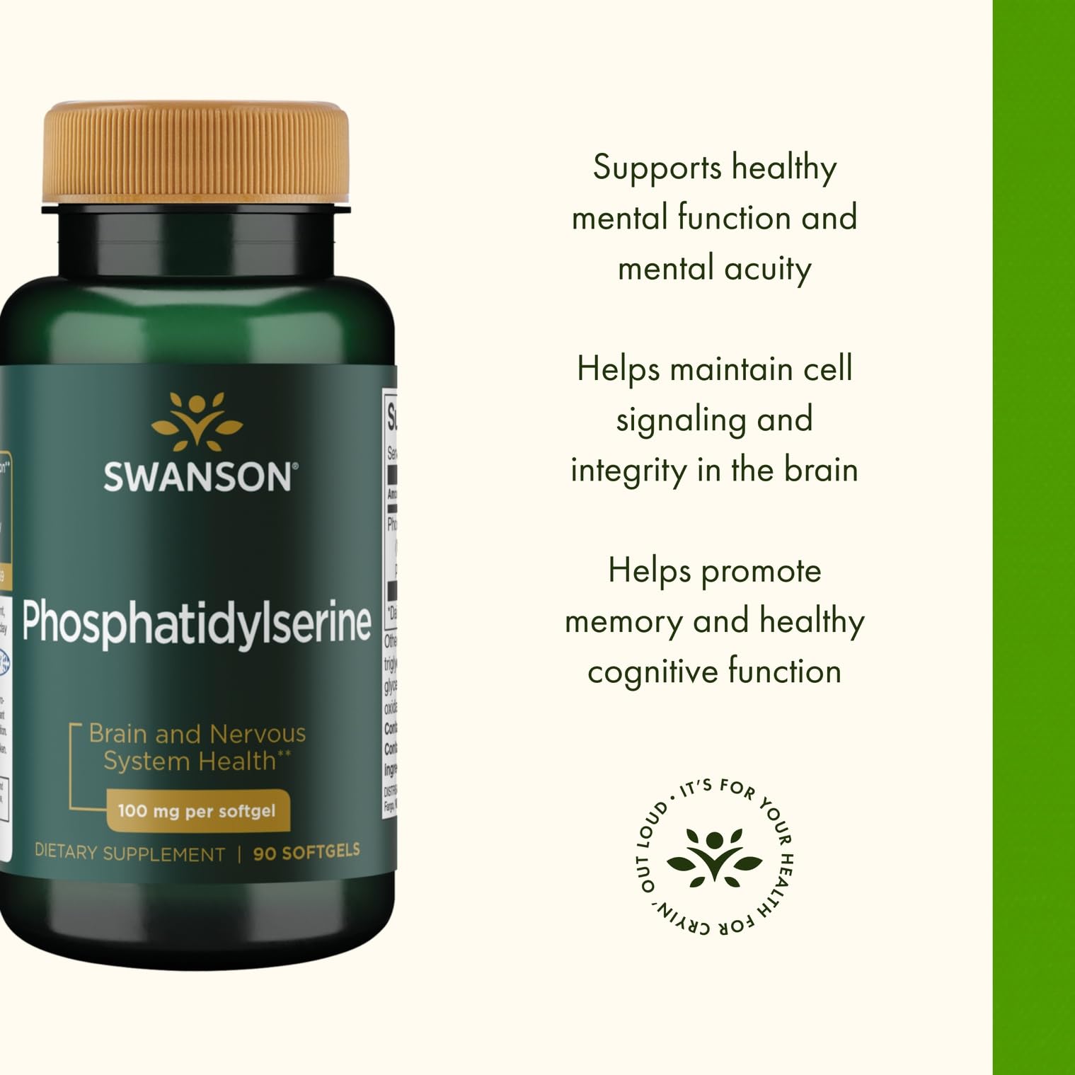 Swanson Ultra Phosphatidylserine: gélules faciles à avaler au quotidien