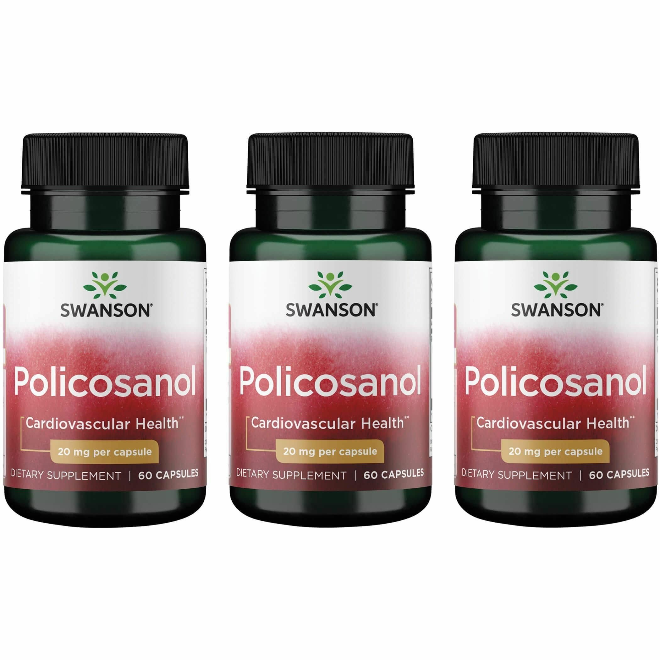 Swanson Ultra Policosanol — bouteille de 60 capsules, utilisation quotidienne potentielle