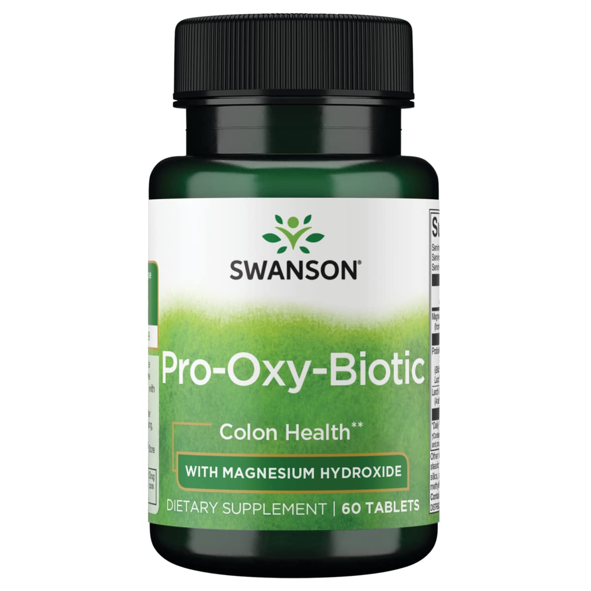 Swanson Ultra Pro-Oxy-Biotic: étiquette montrant le soutien quotidien du microbiote