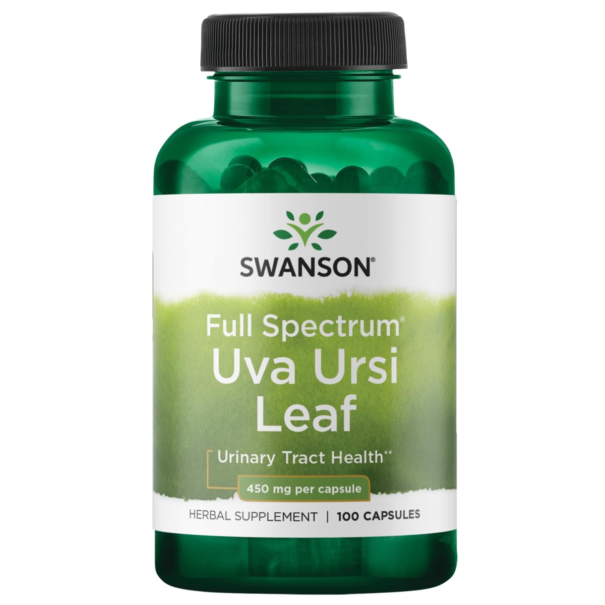 Swanson Uva Ursi en feuilles, capsules; soutien potentiel des voies urinaires et santé rénale.