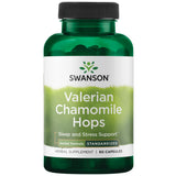 Swanson Valériane Camomille Houblon – capsules pour un sommeil potentiellement plus paisible.