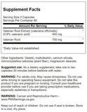 Swanson Valériane standardisée 200 mg – gros plan sur les gélules, idéal pour favoriser le calme