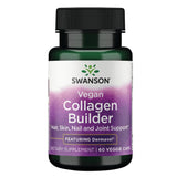 Swanson Collagen Builder végan sur bouteille, soutien potentiel de peau et cheveux.