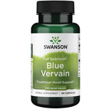 Swanson Vervaine Bleue spectre complet flacon de 60 gélules – soutien potentiel d'humeur.