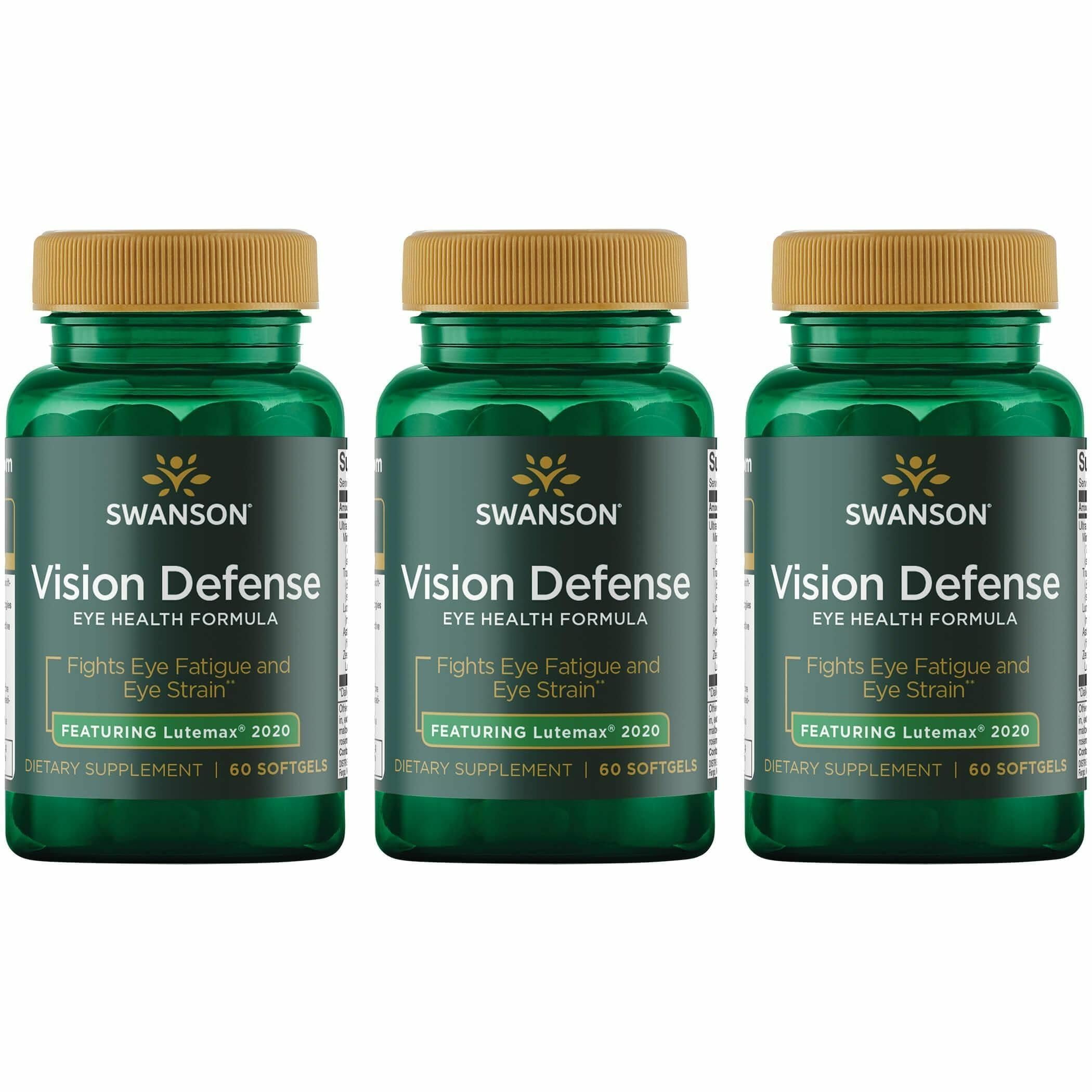 Swanson Vision Defense - bouteille de gélules, soutien potentiel à la vision
