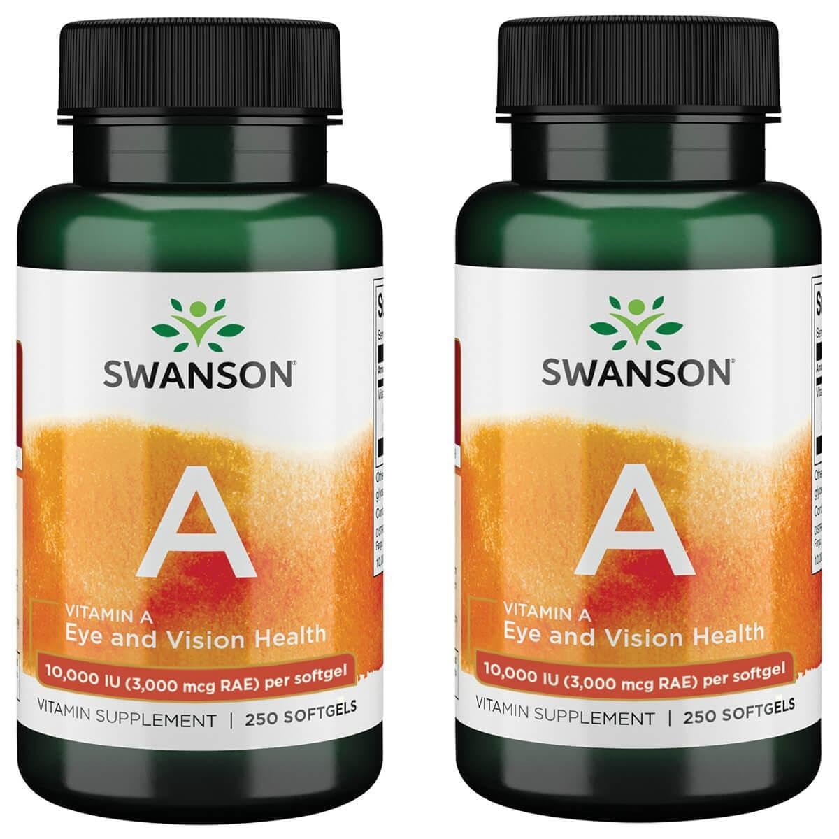 Swanson Vitamine A 10 000 UI en gélules – soutien potentiel pour peau et vision