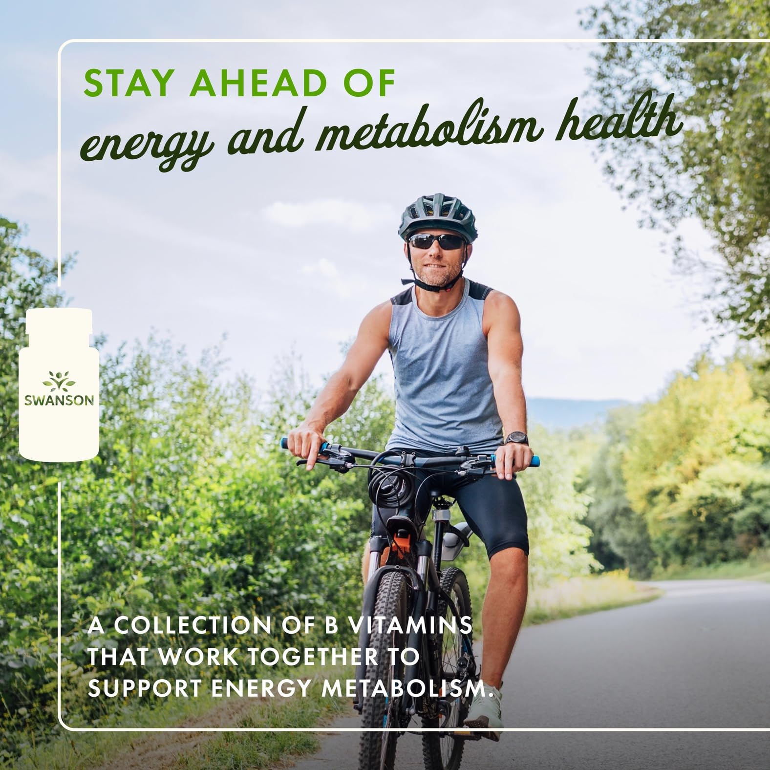 Capsules Swanson B-100, prise quotidienne facilitant le soutien potentiel d energie.