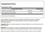Swanson Vitamine C avec cynorrhodon – étiquette claire avec conseils d'utilisation