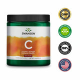 Swanson Vitamine C poudre ascorbique – poudre fine prête à l’emploi pour la routine.