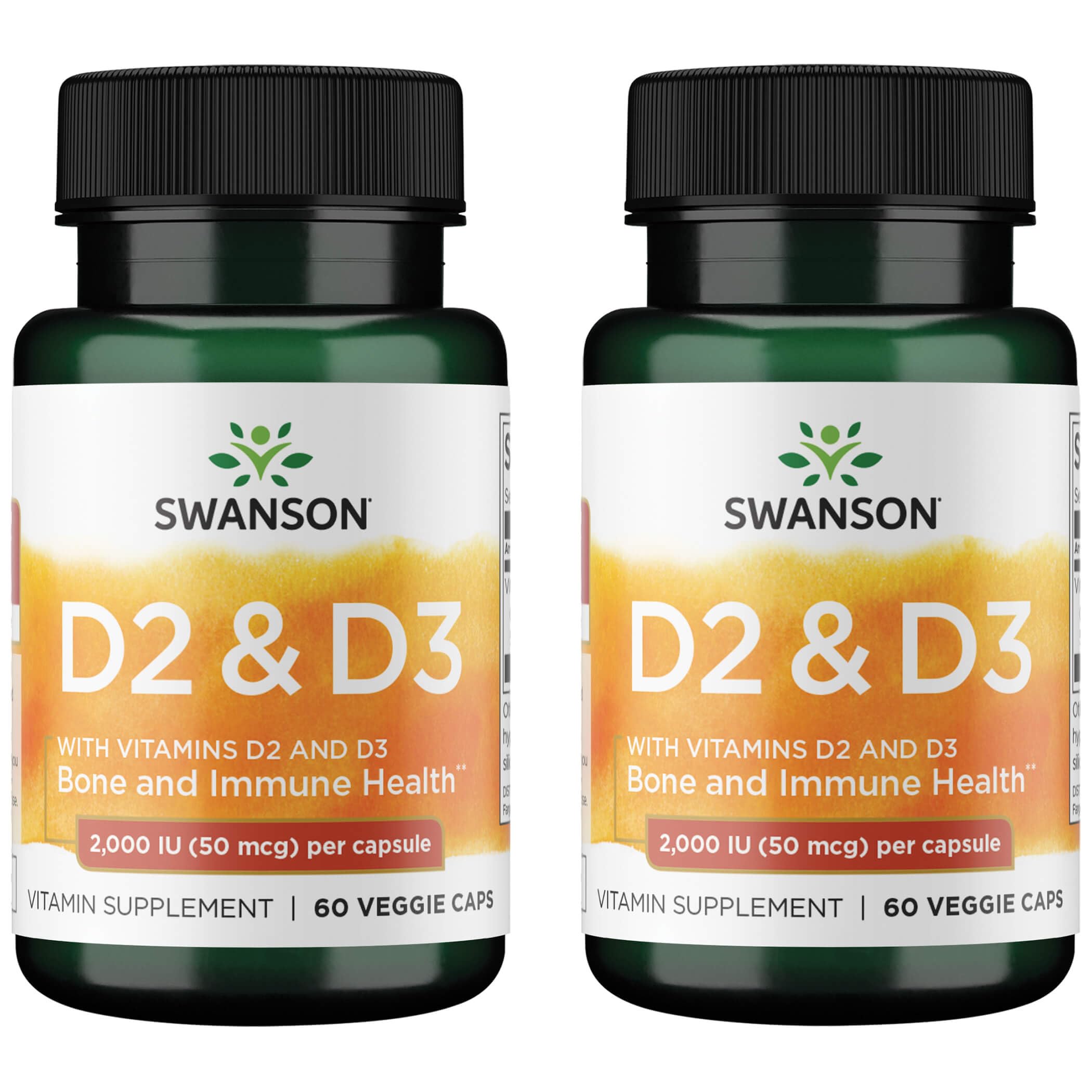 Swanson Vitamine D Complex bouteille ensemble: soutien osseux quotidien.