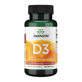 Swanson vitamine D3 5000 UI — bouteille, soutien potentiel des os et de l'immunité