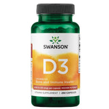 Swanson Vitamine D3 - bouteille: soutien quotidien de la santé des os et du système immunitaire.