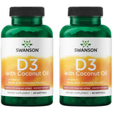 Swanson Vitamine D3 Coco - bouteille de gélules, soutien osseux et immunitaire