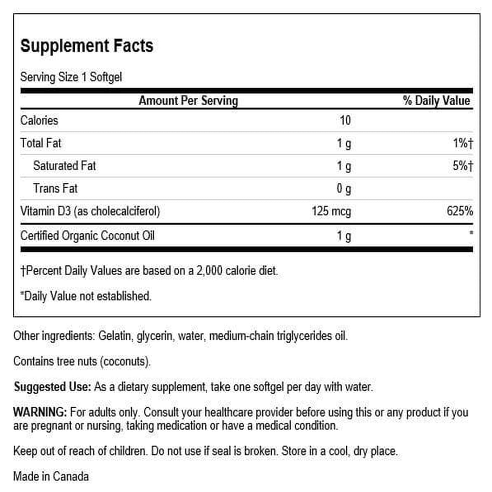 Gélules Swanson D3 Coco - gros plan sur texture et couleur, aide à l’absorption du calcium