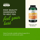 Swanson Vitamine E 1000 UI – sceau GMP et contrôle de qualité.