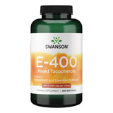Swanson Vitamin E 400 UI dans une bouteille, soutien antioxydant potentiel pour la routine quotidienne.