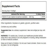 Swanson Vitamine E 400 UI — étiquette produit et emballage clair