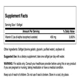 Swanson Vitamine E – boîte de 60 gélules, format pratique pour le quotidien.