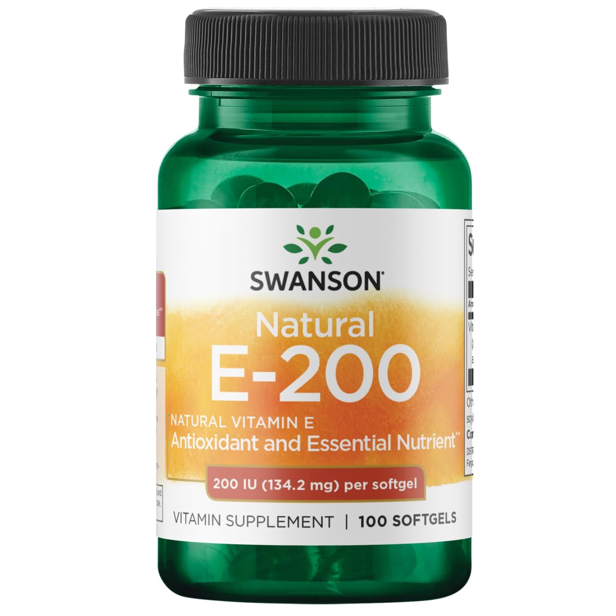 Swanson Vitamine E - bouteille, soutien cardiovasculaire et protection des tissus possibles.