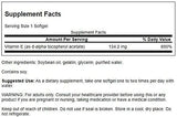 Swanson Vitamine E - capsules, apport quotidien, soutien potentiel du cœur et bien-être.