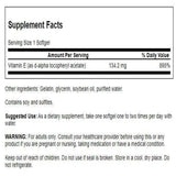 Swanson Vitamine E – capules naturelles 200 UI, intégration facile à la routine.