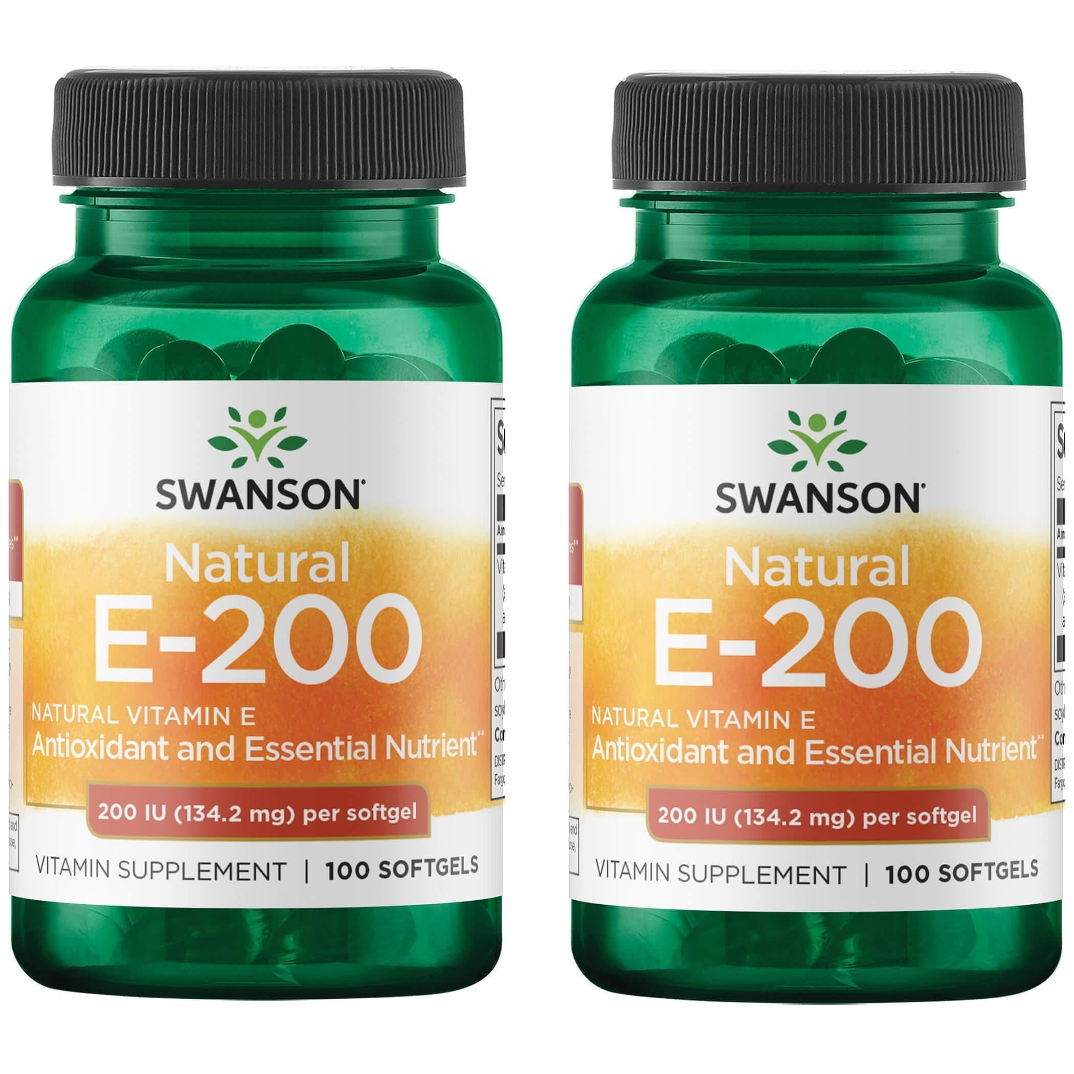 Swanson Vitamine E naturelle, bouteille de gélules, soutien potentiel du cœur et des tissus