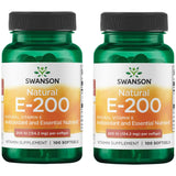 Swanson Vitamine E naturelle, bouteille de gélules, soutien potentiel du cœur et des tissus