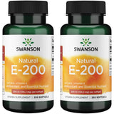 Swanson Vitamine E naturelle - bouteille montrant le flacon, soutien potentiel au cœur et antioxydant.