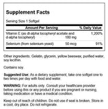 Swanson Vitamine E et Sélénium, emballage boîte, pratique pour une routine santé